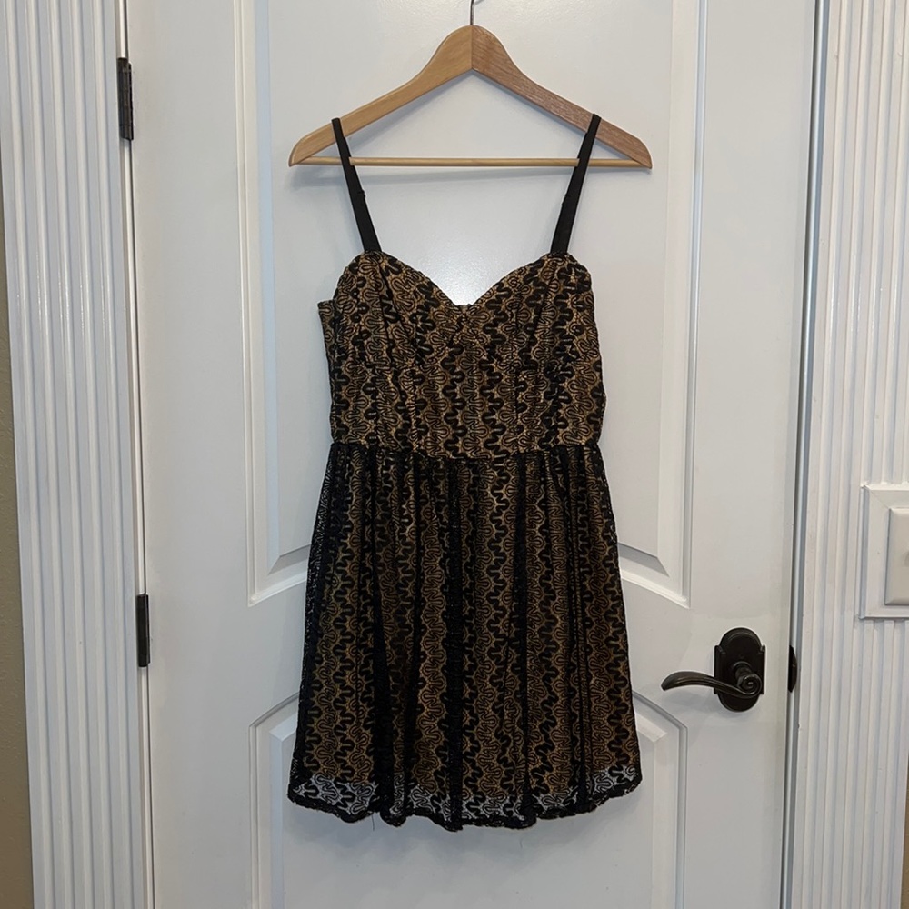 Tulle Black lace dress size medium